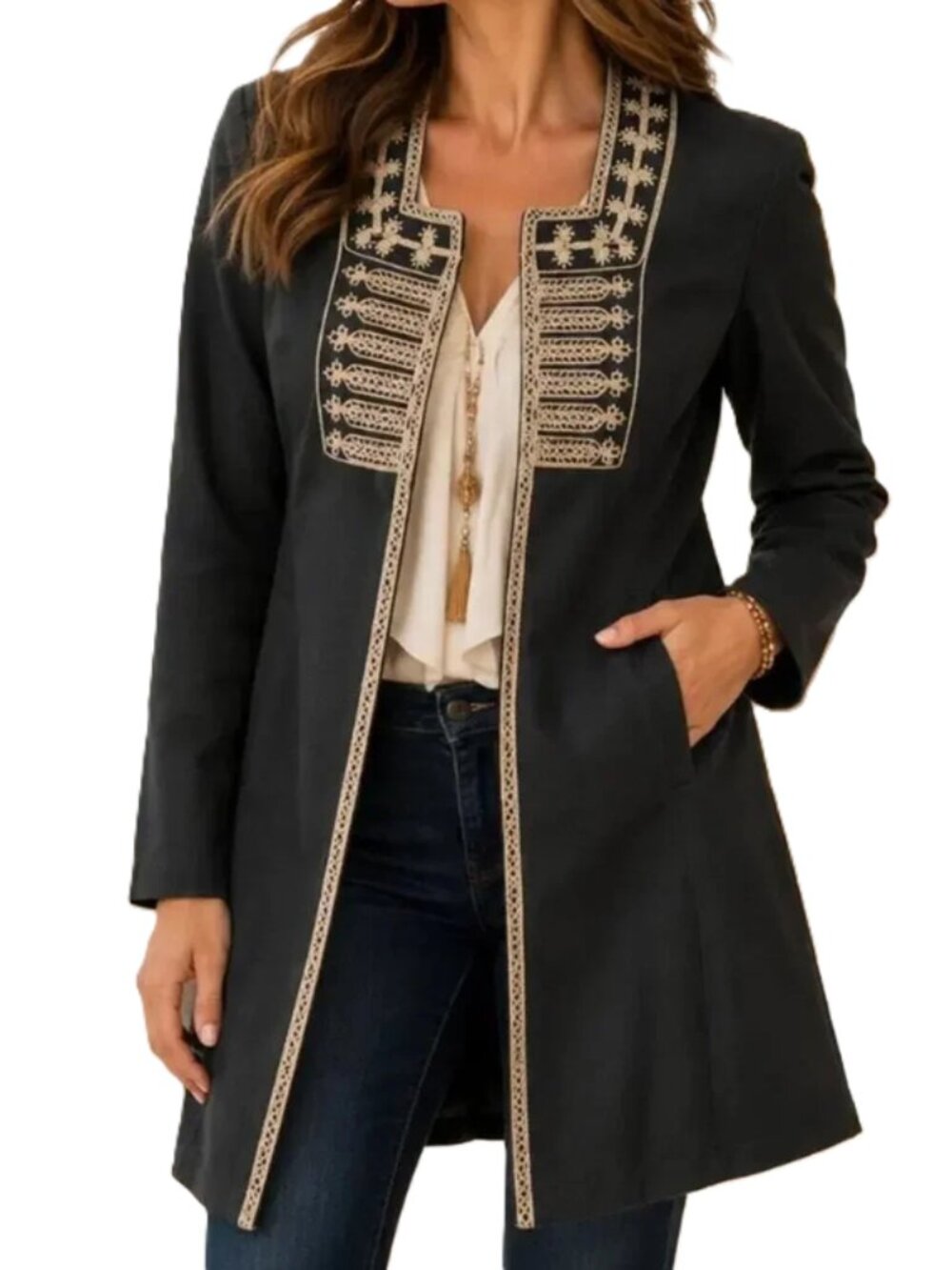 CABI Vintage 184 Turkish Delight Embroidered Beaded Jacket size 8  NWOT